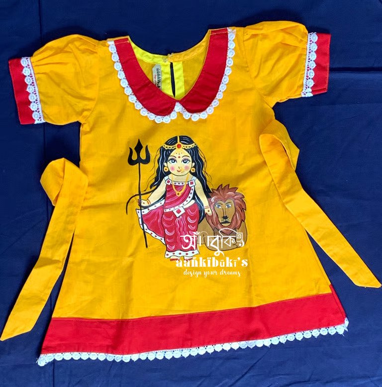 Golden Yellow Durga Dress