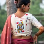playcard queen painted back blouse