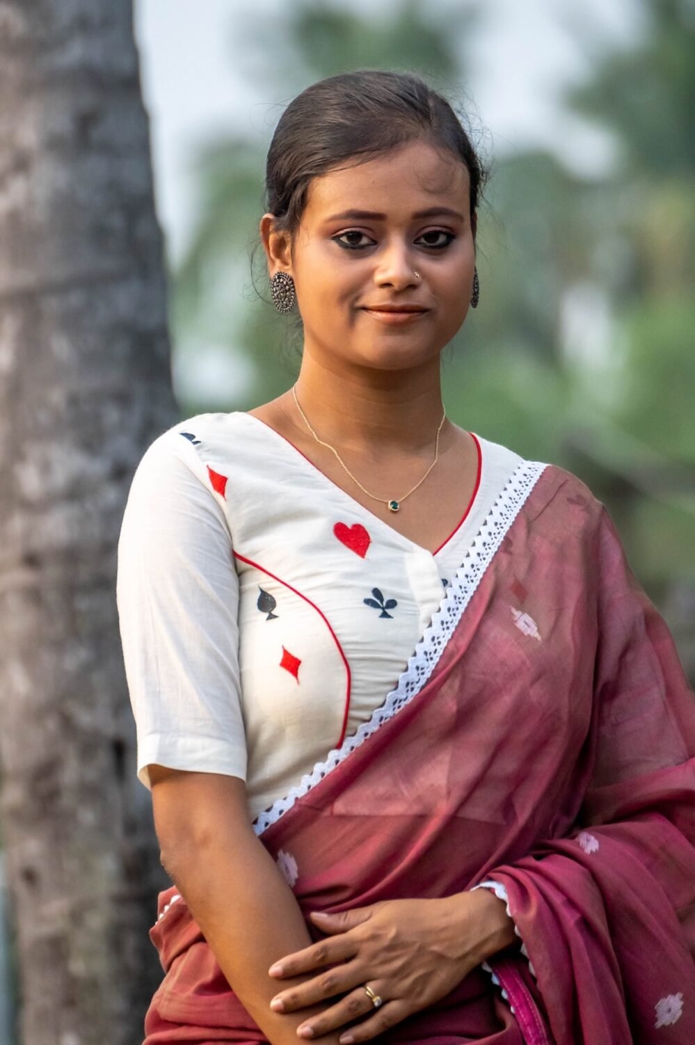 taash or pay card blouse of portait mode image