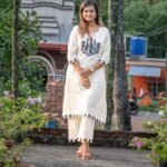 women wearing handpainted chess co-ord by Aankibukis Couture